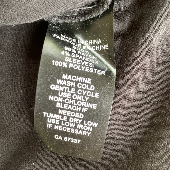 Vince Camuto black S EUC top with stunning see through bell sleeves worn once. - Picture 4 of 10